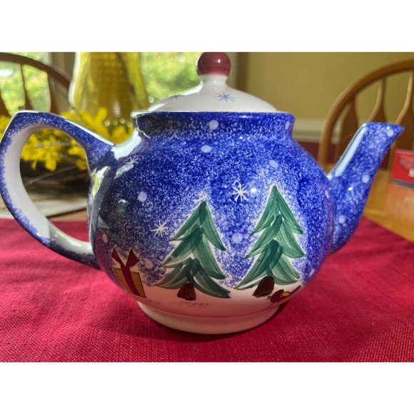 Frosty The Snowman Teapot,Studio Nova Snowman Teapot,Large Ceramic Christmas Tea - Picture 5 of 11